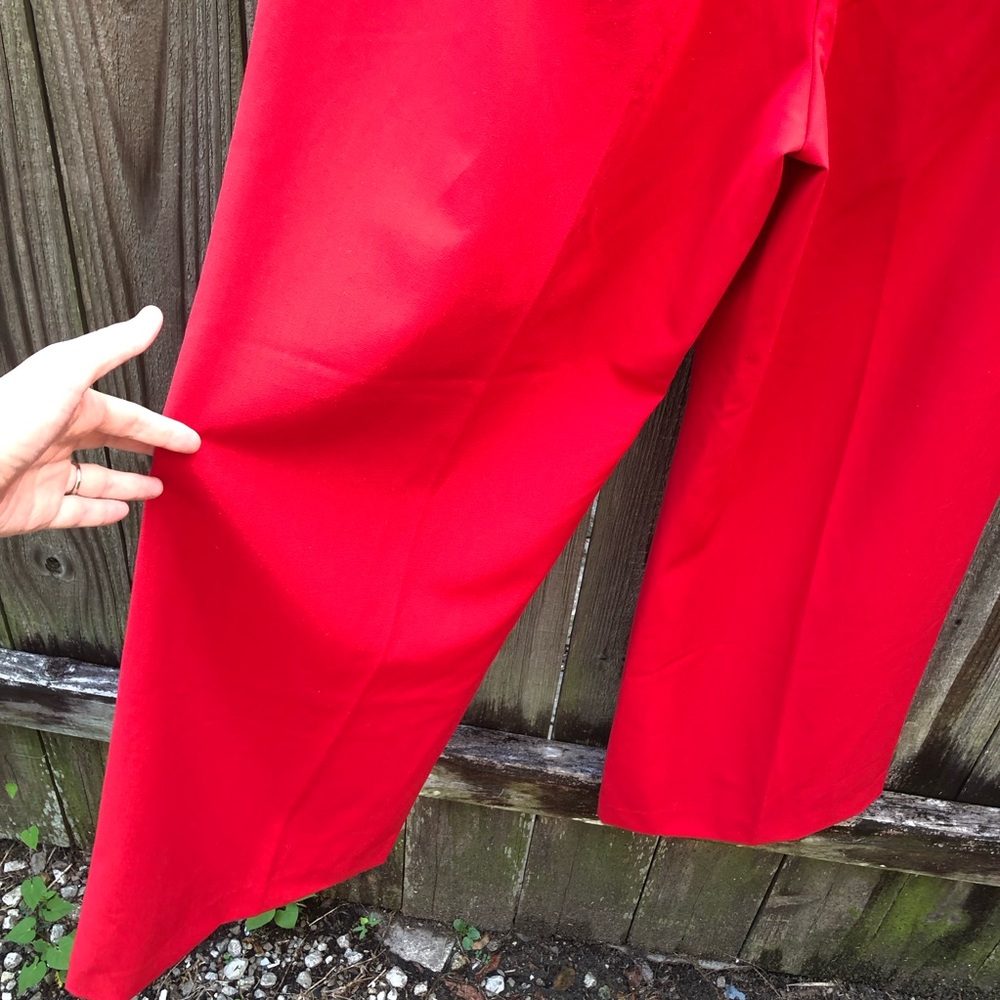 Lane Bryant Red Wide Leg Pull-On Pants - Picture 6 of 8